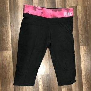 Pink crop yoga pants